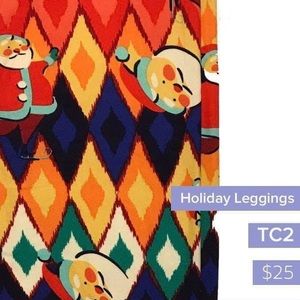 LuLaRoe Santa Holiday Leggings TC2